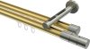 10213846-103839 Innenlauf Gardinenstange Messing-Optik / Edelstahl-Optik 20 mm Ø 2-läufig SITENO - Elanto
