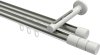 10213846-103932 Innenlauf Gardinenstange Aluminium / Metall 20 mm Ø 2-läufig SITENO - Elanto Edelstahl-Optik / Weiß