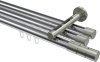 10213847-101239 Innenlauf Gardinenstange Aluminium / Metall 20 mm Ø 3-läufig SITENO - Elanto Chrom / Edelstahl-Optik