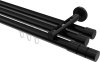 10213847-1029 Innenlauf Gardinenstange Aluminium / Metall 20 mm Ø 3-läufig SITENO - Elanto Schwarz