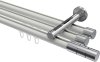 10213847-103212 Innenlauf Gardinenstange Aluminium / Metall 20 mm Ø 3-läufig SITENO - Elanto Weiß / Chrom