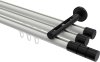 10213847-103229 Innenlauf Gardinenstange Aluminium / Metall 20 mm Ø 3-läufig SITENO - Elanto Weiß / Schwarz