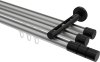 10213847-103329 Innenlauf Gardinenstange Aluminium / Metall 20 mm Ø 3-läufig SITENO - Elanto Silbergrau / Schwarz