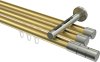 10213847-103839 Innenlauf Gardinenstange Messing-Optik / Edelstahl-Optik 20 mm Ø 3-läufig SITENO - Elanto