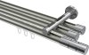 10213847-103912 Innenlauf Gardinenstange Aluminium / Metall 20 mm Ø 3-läufig SITENO - Elanto Edelstahl-Optik / Chrom