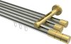 10213847-103938 Innenlauf Gardinenstange Edelstahl-Optik / Messing-Optik 20 mm Ø 3-läufig SITENO - Elanto