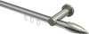 10213911-103339 Innenlauf Gardinenstange Aluminium / Metall 20 mm Ø PLATON - Samanto Silbergrau / Edelstahl-Optik