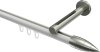 10213945-103239 Innenlauf Gardinenstange Aluminium / Metall 20 mm Ø SITENO - Samanto Weiß / Edelstahl-Optik