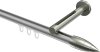 10213945-103339 Innenlauf Gardinenstange Aluminium / Metall 20 mm Ø SITENO - Samanto Silbergrau / Edelstahl-Optik