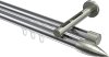 10213946-101239 Innenlauf Gardinenstange Aluminium / Metall 20 mm Ø 2-läufig SITENO - Samanto Chrom / Edelstahl-Optik
