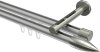 10213946-103339 Innenlauf Gardinenstange Aluminium / Metall 20 mm Ø 2-läufig SITENO - Samanto Silbergrau / Edelstahl-Optik