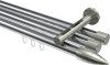 10213947-101239 Innenlauf Gardinenstange Aluminium / Metall 20 mm Ø 3-läufig SITENO - Samanto Chrom / Edelstahl-Optik