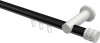 10214111-102932 Innenlauf Gardinenstange Aluminium / Metall 20 mm Ø PLATON - Estana Schwarz / Weiß
