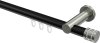 10214111-102939 Innenlauf Gardinenstange Aluminium / Metall 20 mm Ø PLATON - Estana Schwarz / Edelstahl-Optik