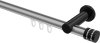 10214111-103329 Innenlauf Gardinenstange Aluminium / Metall 20 mm Ø PLATON - Estana Silbergrau / Schwarz