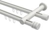 10214112-1032 Innenlauf Gardinenstange Aluminium / Metall 20 mm Ø 2-läufig PLATON - Estana Weiß