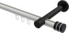 10214125-103229 Innenlauf Gardinenstange Aluminium / Metall 20 mm Ø PRESTIGE - Estana Weiß / Schwarz
