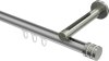 10214145-103339 Innenlauf Gardinenstange Aluminium / Metall 20 mm Ø SITENO - Estana Silbergrau / Edelstahl-Optik