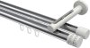 10214146-101232 Innenlauf Gardinenstange Aluminium / Metall 20 mm Ø 2-läufig SITENO - Estana Chrom / Weiß