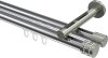 10214146-101239 Innenlauf Gardinenstange Aluminium / Metall 20 mm Ø 2-läufig SITENO - Estana Chrom / Edelstahl-Optik