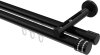 10214146-1029 Innenlauf Gardinenstange Aluminium / Metall 20 mm Ø 2-läufig SITENO - Estana Schwarz