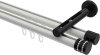 10214146-103229 Innenlauf Gardinenstange Aluminium / Metall 20 mm Ø 2-läufig SITENO - Estana Weiß / Schwarz