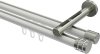 10214146-103239 Innenlauf Gardinenstange Aluminium / Metall 20 mm Ø 2-läufig SITENO - Estana Weiß / Edelstahl-Optik