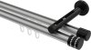 10214146-103329 Innenlauf Gardinenstange Aluminium / Metall 20 mm Ø 2-läufig SITENO - Estana Silbergrau / Schwarz