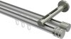10214146-103339 Innenlauf Gardinenstange Aluminium / Metall 20 mm Ø 2-läufig SITENO - Estana Silbergrau / Edelstahl-Optik