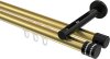 10214146-103829 Innenlauf Gardinenstange Aluminium / Metall 20 mm Ø 2-läufig SITENO - Estana Messing-Optik / Schwarz
