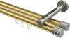 10214146-103839 Innenlauf Gardinenstange Messing-Optik / Edelstahl-Optik 20 mm Ø 2-läufig SITENO - Estana