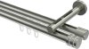 10214146-1039 Innenlauf Gardinenstange Edelstahl-Optik 20 mm Ø 2-läufig SITENO - Estana