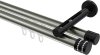 10214146-103929 Innenlauf Gardinenstange Aluminium / Metall 20 mm Ø 2-läufig SITENO - Estana Edelstahl-Optik / Schwarz