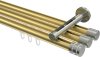 10214147-103839 Innenlauf Gardinenstange Messing-Optik / Edelstahl-Optik 20 mm Ø 3-läufig SITENO - Estana