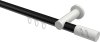 10214211-102932 Innenlauf Gardinenstange Aluminium / Metall 20 mm Ø PLATON - Zoena Schwarz / Weiß