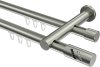 10214212-1039 Innenlauf Gardinenstange Edelstahl-Optik 20 mm Ø 2-läufig PLATON - Zoena
