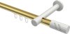 10214225-103832 Innenlauf Gardinenstange Aluminium / Metall 20 mm Ø PRESTIGE - Zoena Messing-Optik / Weiß