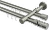 10214226-1039 Innenlauf Gardinenstange Edelstahl-Optik 20 mm Ø 2-läufig PRESTIGE - Zoena
