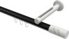 10214245-102932 Innenlauf Gardinenstange Aluminium / Metall 20 mm Ø SITENO - Zoena Schwarz / Weiß