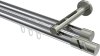 10214246-101239 Innenlauf Gardinenstange Aluminium / Metall 20 mm Ø 2-läufig SITENO - Zoena Chrom / Edelstahl-Optik