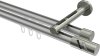 10214246-103339 Innenlauf Gardinenstange Aluminium / Metall 20 mm Ø 2-läufig SITENO - Zoena Silbergrau / Edelstahl-Optik