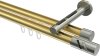 10214246-103839 Innenlauf Gardinenstange Messing-Optik / Edelstahl-Optik 20 mm Ø 2-läufig SITENO - Zoena