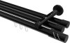 10214247-1029 Innenlauf Gardinenstange Aluminium / Metall 20 mm Ø 3-läufig SITENO - Zoena Schwarz