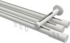 10214247-1032 Innenlauf Gardinenstange Aluminium / Metall 20 mm Ø 3-läufig SITENO - Zoena Weiß
