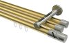 10214247-103839 Innenlauf Gardinenstange Messing-Optik / Edelstahl-Optik 20 mm Ø 3-läufig SITENO - Zoena