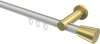 10214611-103238 Innenlauf Gardinenstange Aluminium / Metall 20 mm Ø PLATON - Sitra Weiß / Messing-Optik
