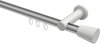 10214611-103332 Innenlauf Gardinenstange Aluminium / Metall 20 mm Ø PLATON - Sitra Silbergrau / Weiß