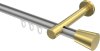 10214625-103338 Innenlauf Gardinenstange Aluminium / Metall 20 mm Ø PRESTIGE - Sitra Silbergrau / Messing-Optik