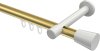 10214625-103832 Innenlauf Gardinenstange Aluminium / Metall 20 mm Ø PRESTIGE - Sitra Messing-Optik / Weiß