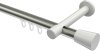 10214625-103932 Innenlauf Gardinenstange Aluminium / Metall 20 mm Ø PRESTIGE - Sitra Edelstahl-Optik / Weiß